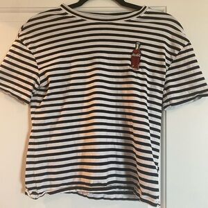 Fun, striped Coca-Cola Black and White t-shirt